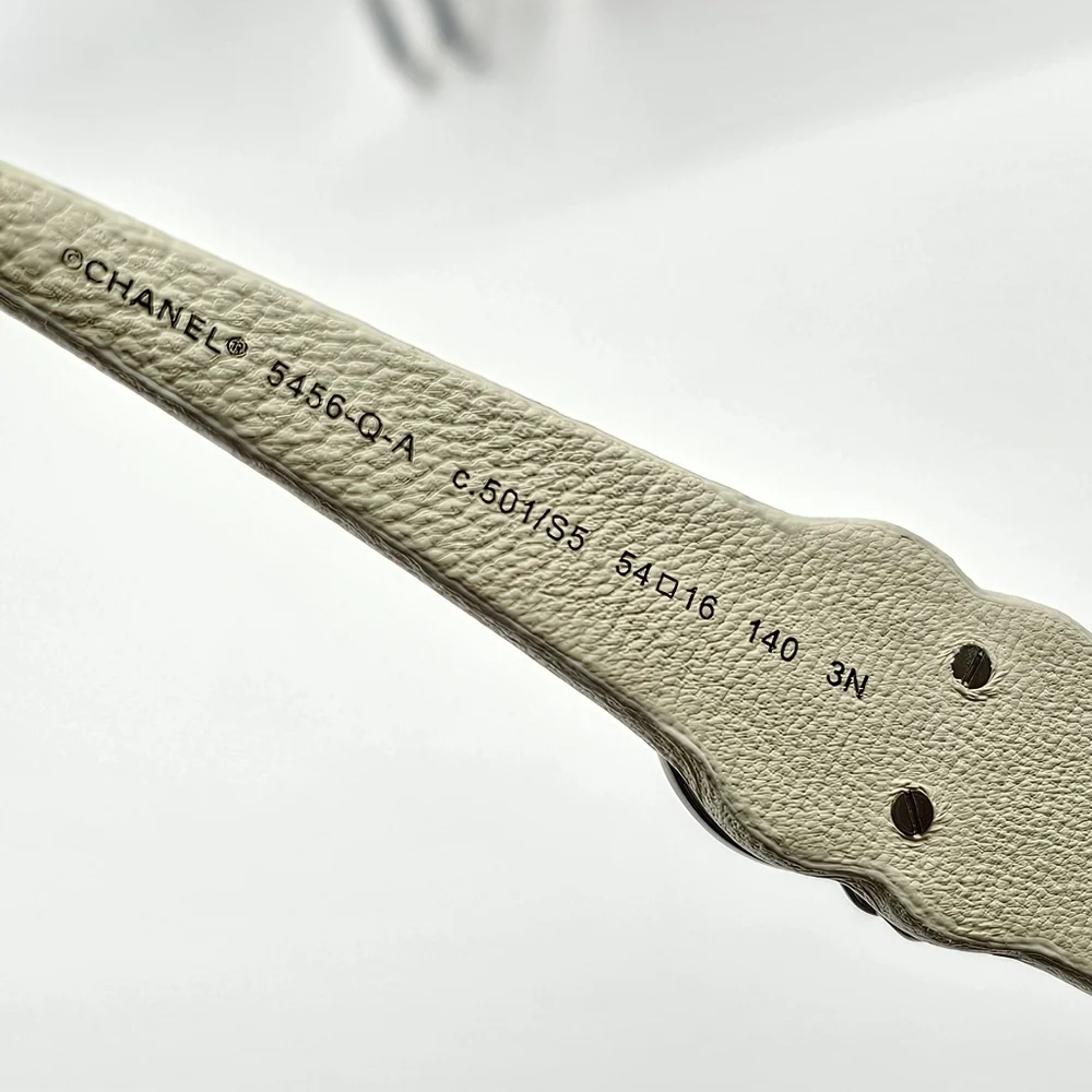 CHANEL CREAM AND BLACK SUNGLASSES CRYSTAL 5456QA C501S5 - Picture 4 of 12